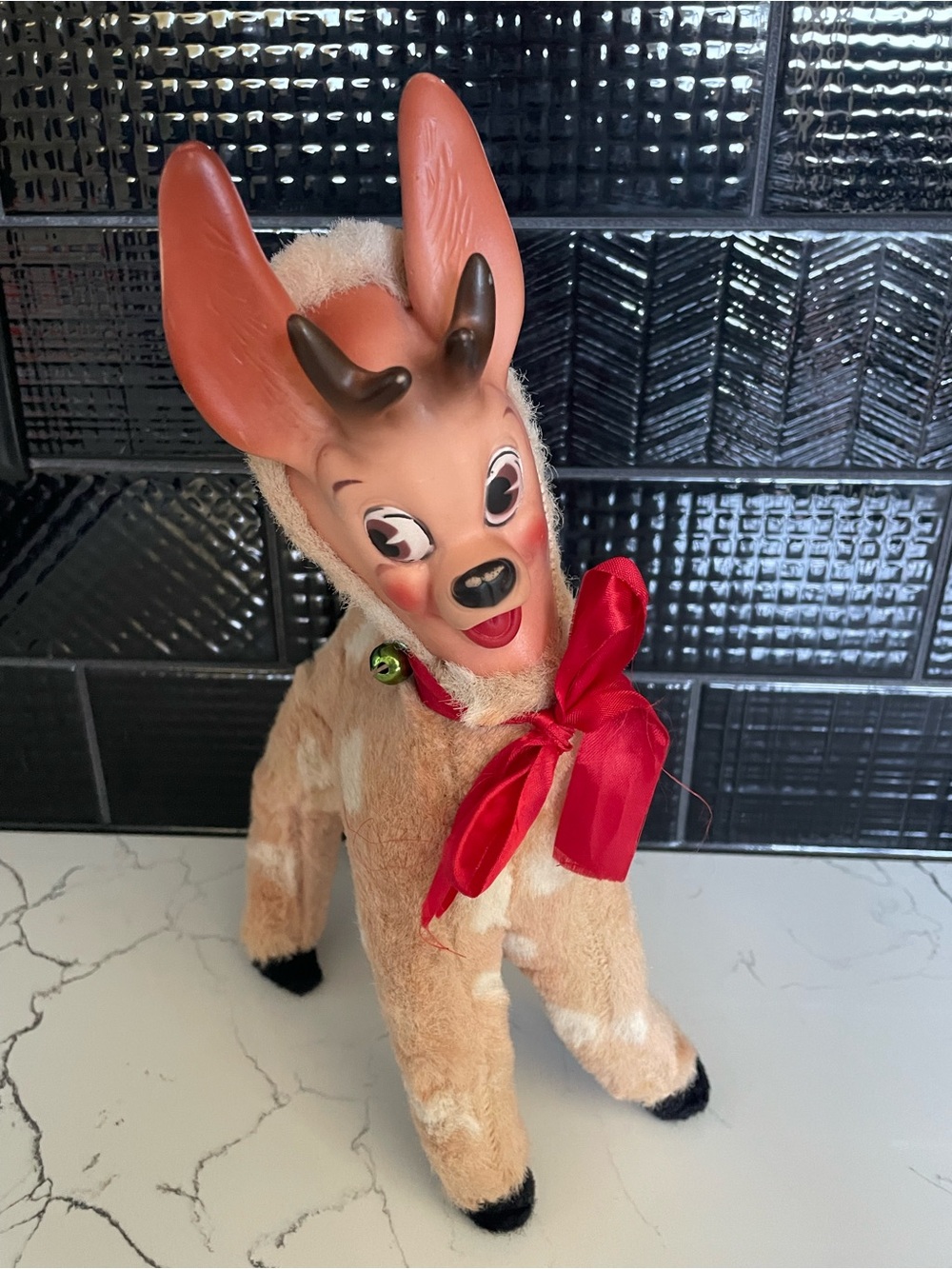 Rare Vintage 1950s Columbia Toys Plush Reindeer
